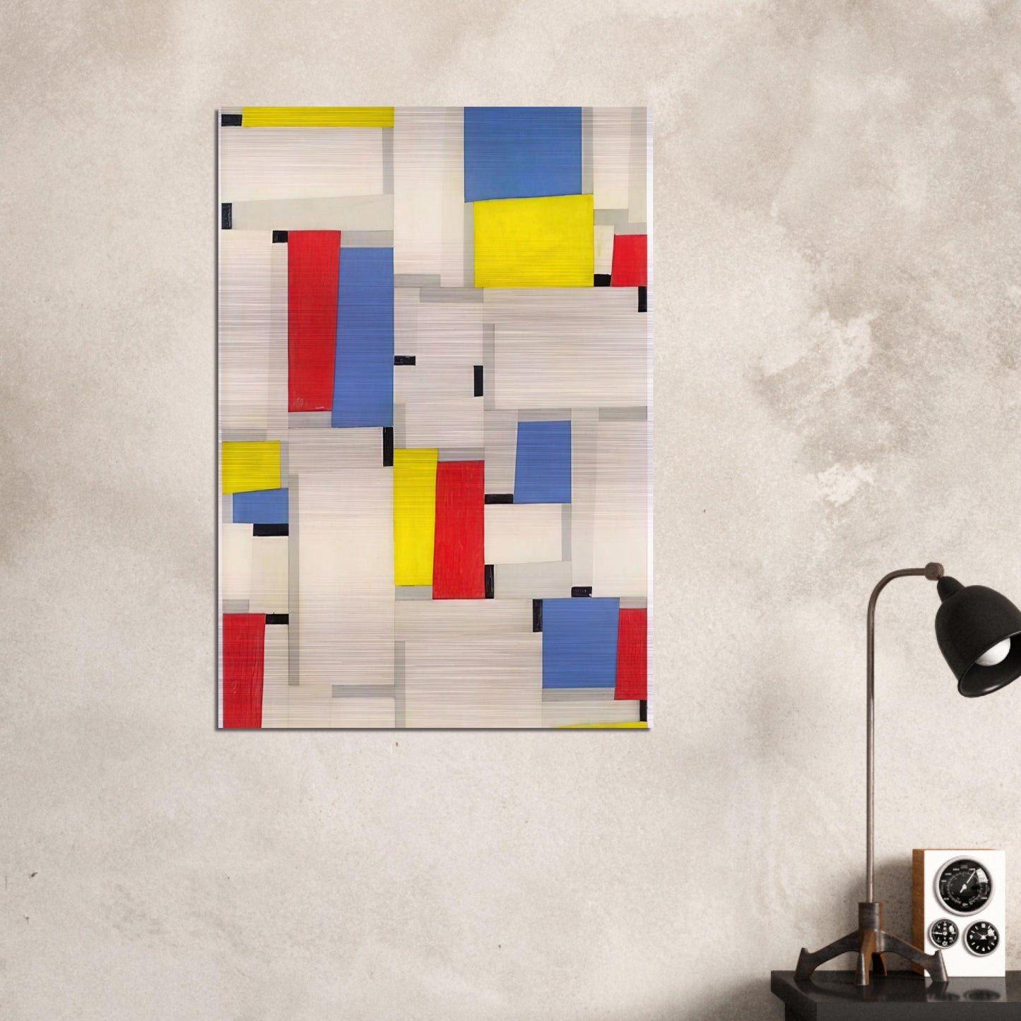 Relational Painting - 1951 - Fritz Glarner Brushed Aluminum Print - 70x100 cm / 28x40 inches | Fritz Glarner Aluminum Print | Fritz Glarner Prints