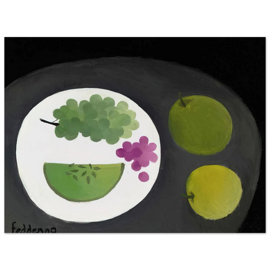 Mary Fedden - Melon and Grapes - 2009  75x100 cm / 30x40inches Fine Art Poster