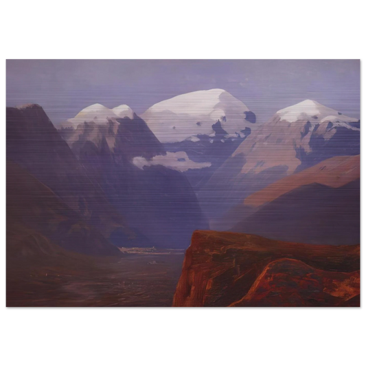 Snow tops - Arkhyp Kuindzhi Brushed Aluminum Print - 70x100 cm / 28x40 inches | Arkhyp Kuindzhi Aluminum Print | Arkhyp Kuindzhi Prints