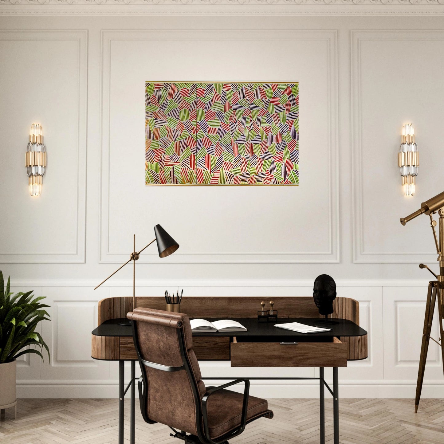 SCENT - Jasper Johns Brushed Aluminum Print - 70x100 cm / 28x40 inches | Jasper Johns Aluminum Print | Jasper Johns Prints