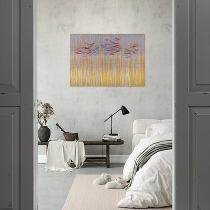 Vari-color gold - 1976 - Robert Goodnough Brushed Aluminum Print - 70x100 cm / 28x40 inches | Robert Goodnough Aluminum Print | Robert Goodnough Prints