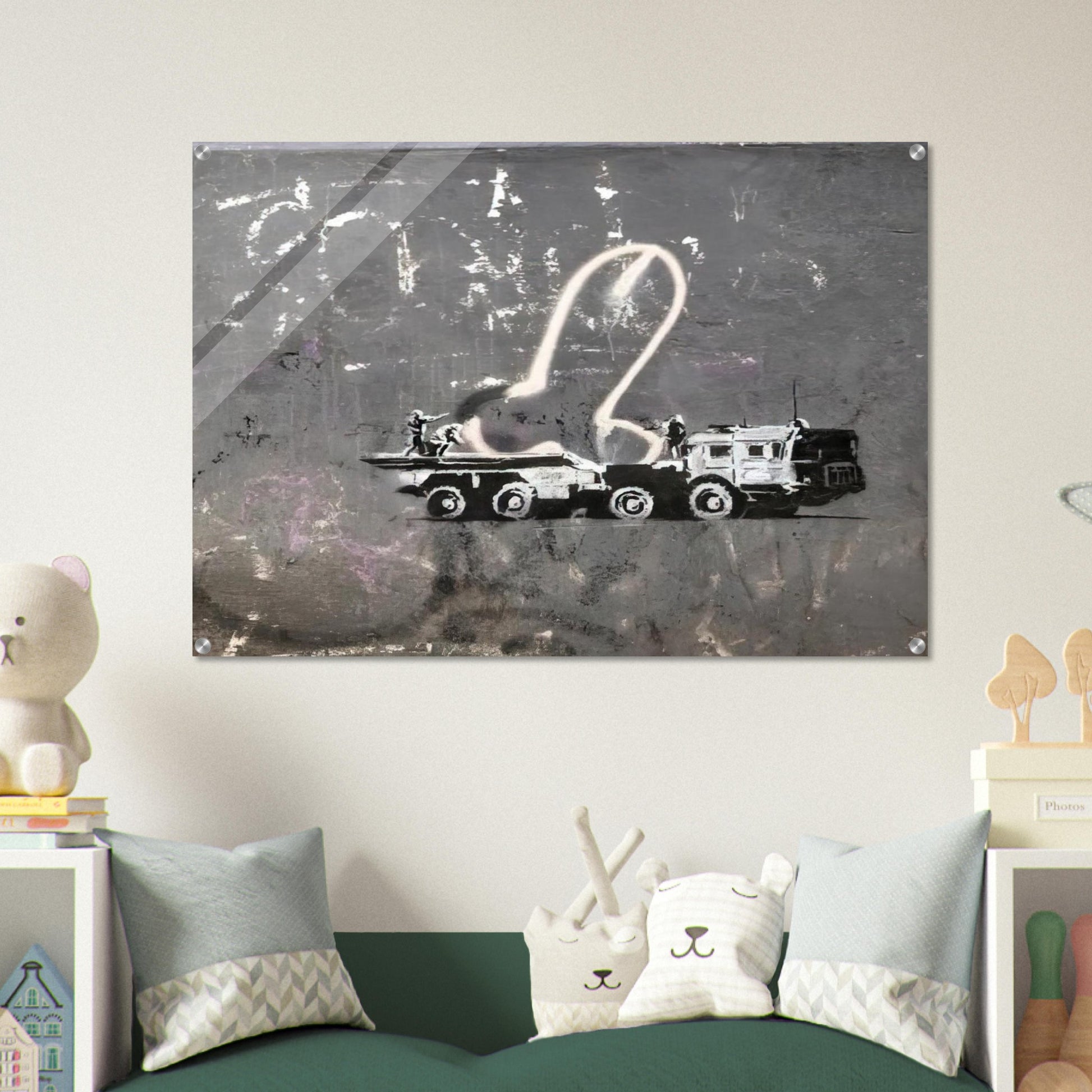 KYIV VELYKA ZHYTOMYRSKA 13 2022 - Banksy Acrylic Print - 70x100 cm / 28x40″ inches | Banksy Wall Art | Banksy Prints