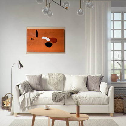 THE ORANGE PANEL 1936 - Alexander Calder Brushed Aluminum Print - 70x100 cm / 28x40 inches | Alexander Calder Aluminum Print | Alexander Calder Prints