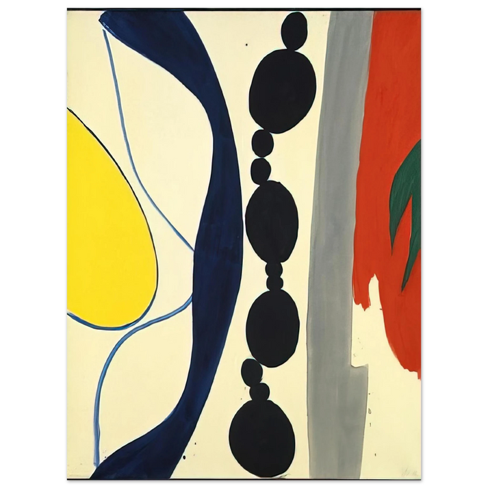 Ernst Wilhelm Nay - Schwarze Kette GrÃ¼n zu Rot - 1966  75x100 cm / 30x40inches Fine Art Poster