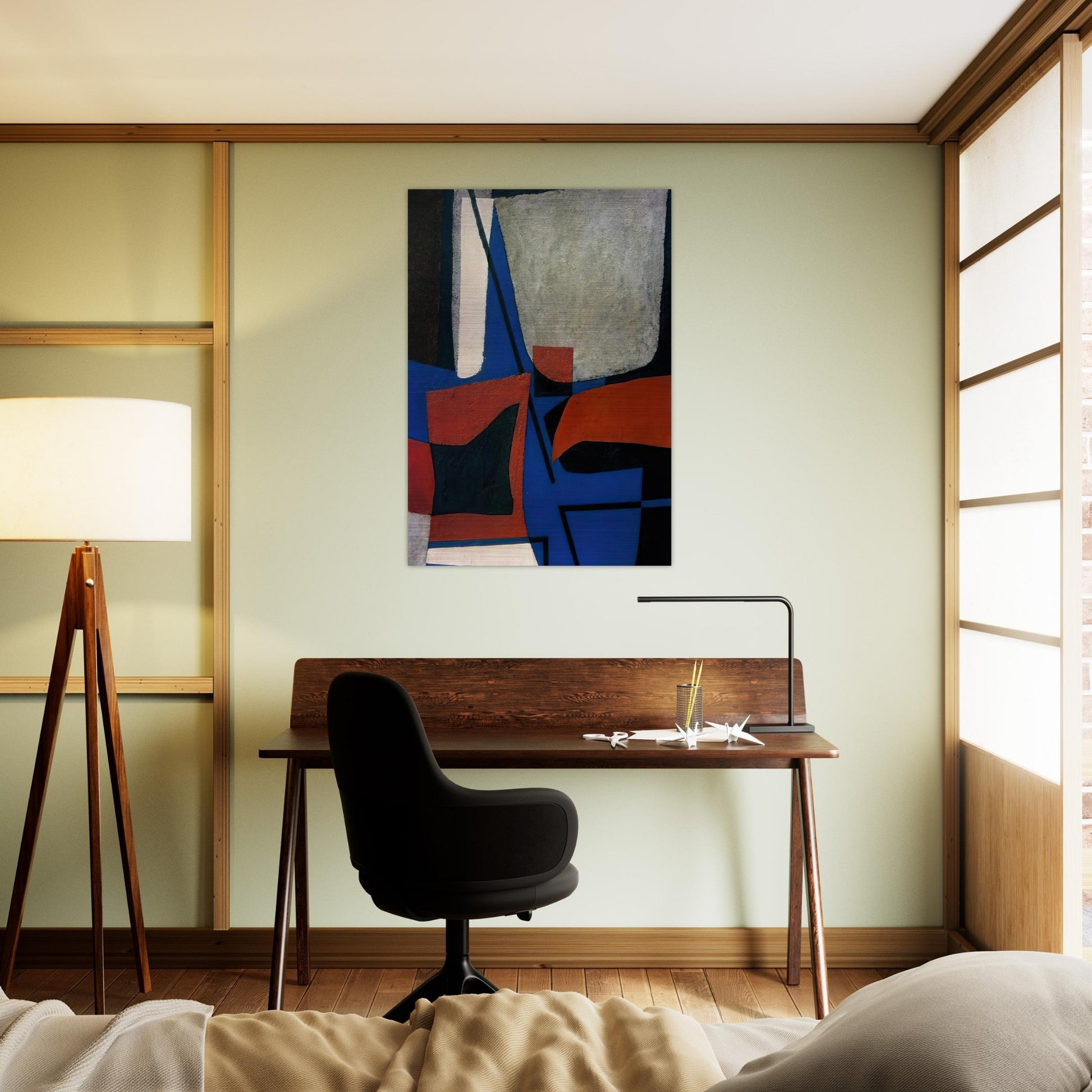 ABSTRACT COMPOSITION 1955 - Enrico Prampolini Brushed Aluminum Print - 70x100 cm / 28x40 inches | Enrico Prampolini Aluminum Print | Enrico Prampolini Prints
