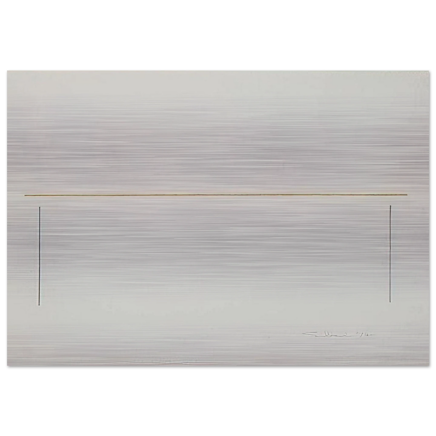 Untitled - 1974 - Fred Sandback Brushed Aluminum Print - 70x100 cm / 28x40 inches | Fred Sandback Aluminum Print | Fred Sandback Prints