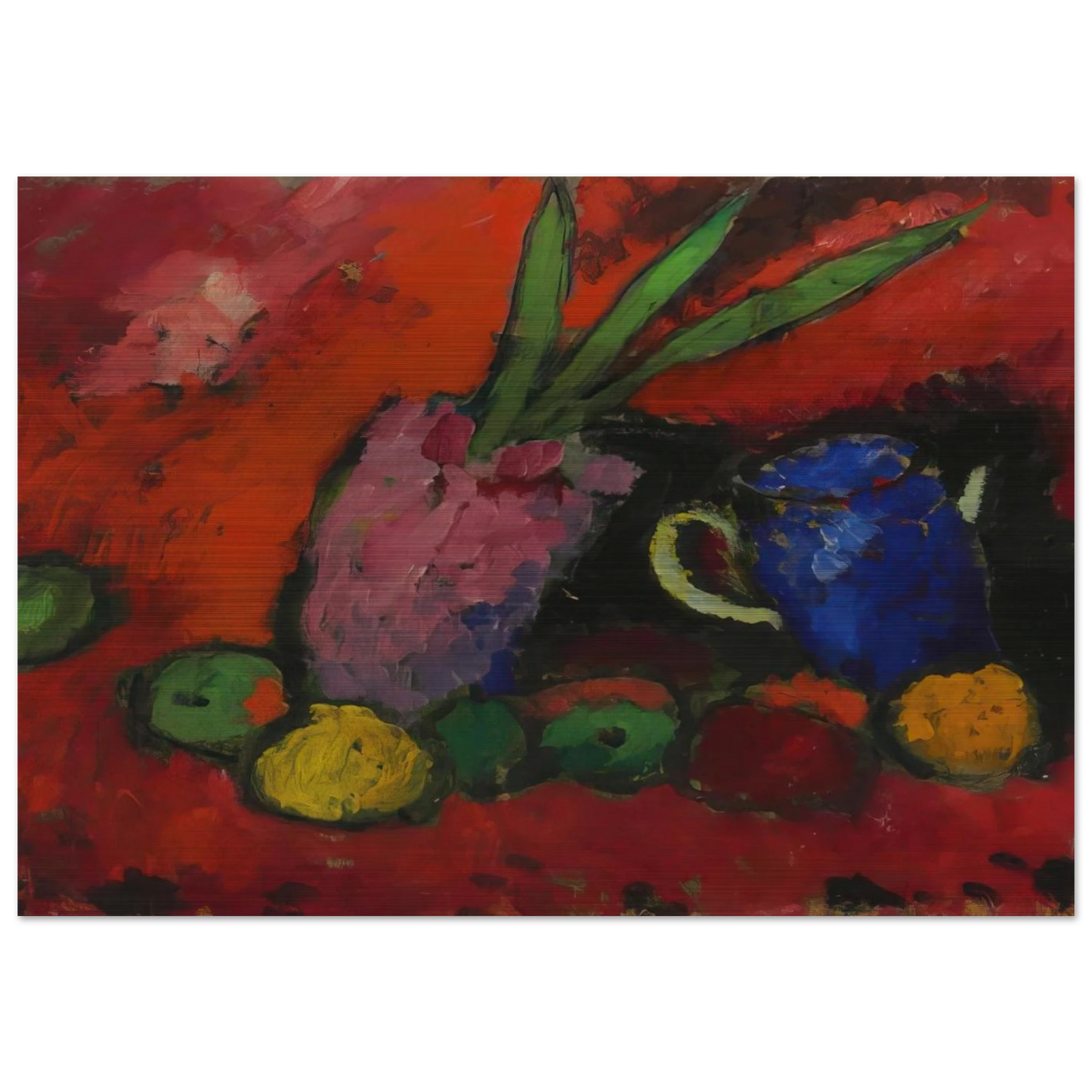 STILL LIFE 1912 - Alexej von Jawlensky Brushed Aluminum Print - 70x100 cm / 28x40 inches | Alexej von Jawlensky Aluminum Print | Alexej von Jawlensky Prints