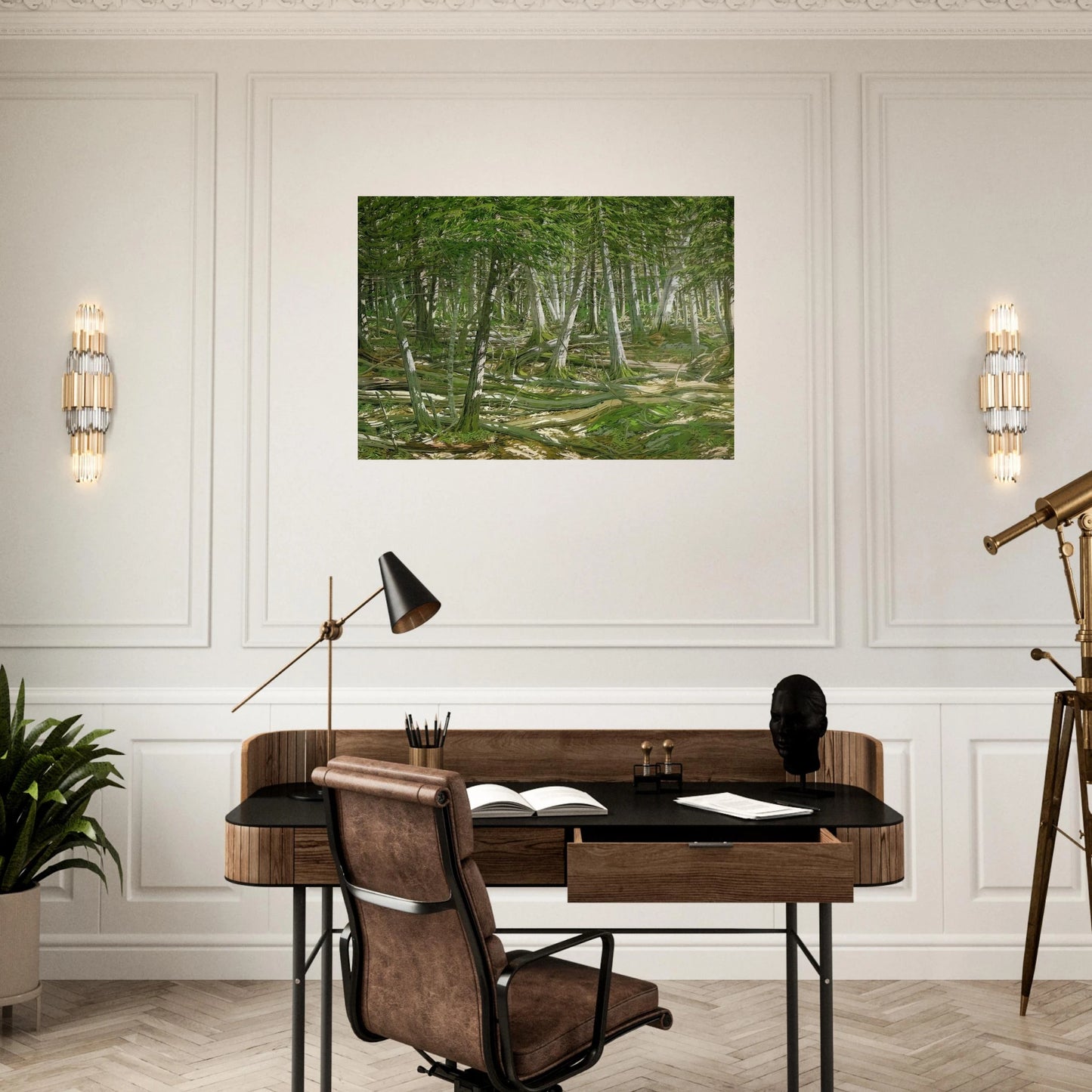Old Windfall - 1982 - Neil Welliver Brushed Aluminum Print - 70x100 cm / 28x40 inches | Neil Welliver Aluminum Print | Neil Welliver Prints
