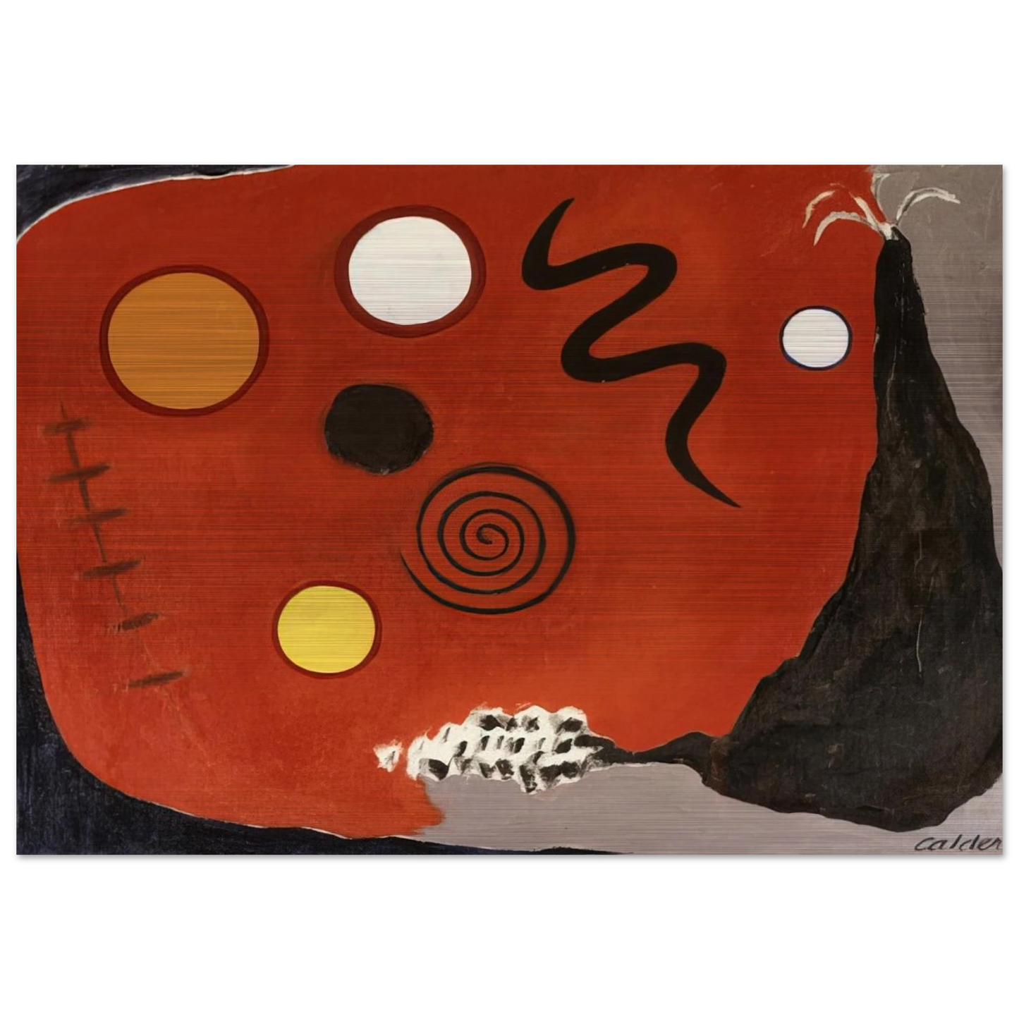 THE FUSE 1947 - Alexander Calder Brushed Aluminum Print - 70x100 cm / 28x40 inches | Alexander Calder Aluminum Print | Alexander Calder Prints
