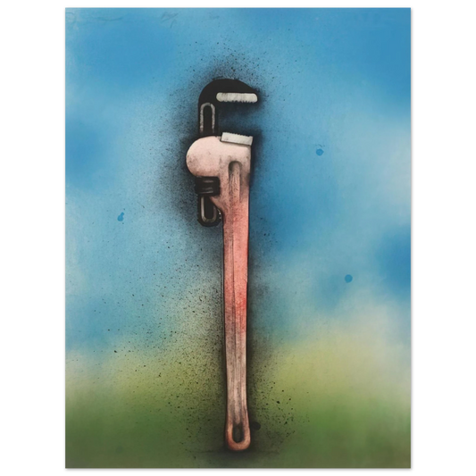Jim Dine - BIG RED WRENCH IN A LANDSCAPE 1973  75x100 cm / 30x40inches Fine Art Poster