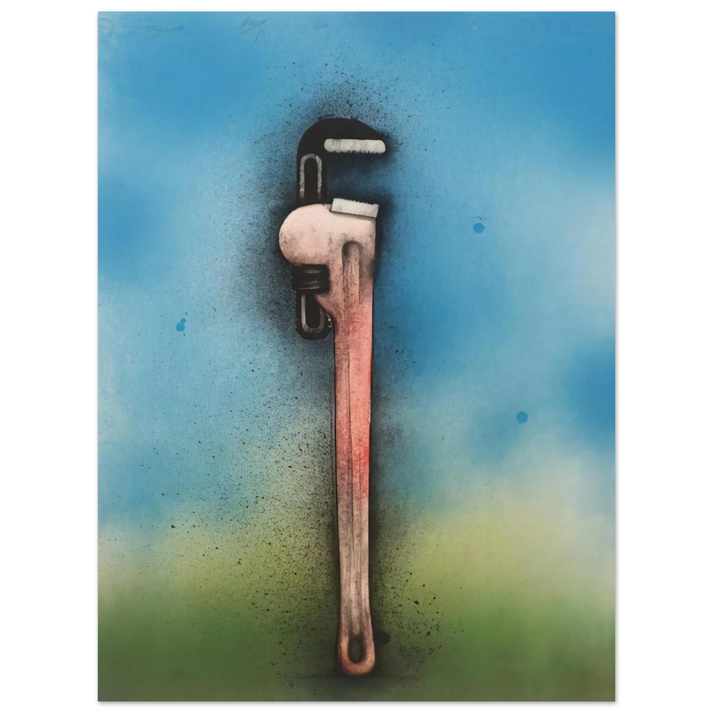 Jim Dine - BIG RED WRENCH IN A LANDSCAPE 1973  75x100 cm / 30x40inches Fine Art Poster