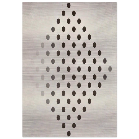 BLACK TO WHITE DISKS 1952 - Bridget Riley Brushed Aluminum Print - 70x100 cm / 28x40 inches | Bridget Riley Aluminum Print | Bridget Riley Prints