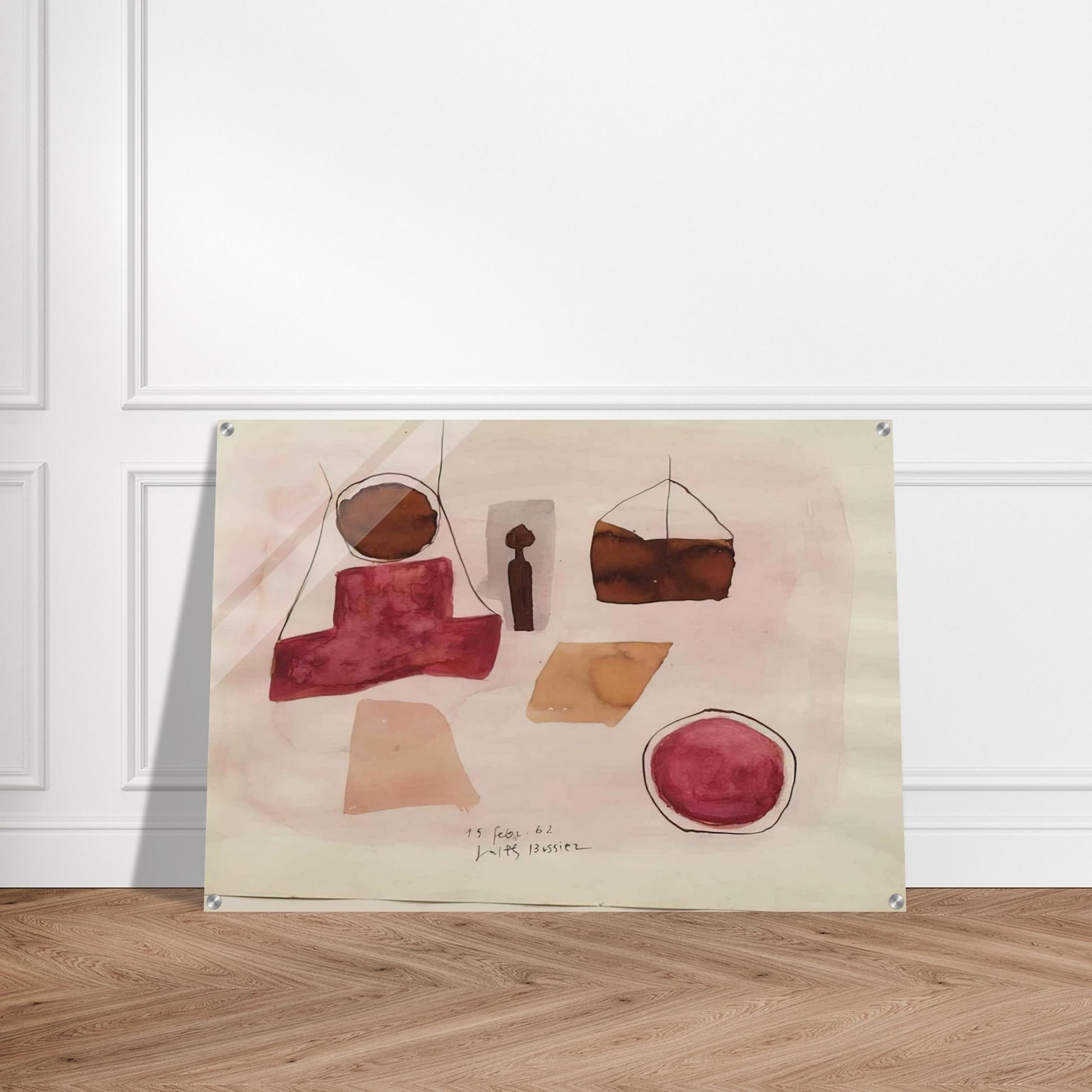 15.Febr.62 - 1962 - Julius Bissier Acrylic Print - 70x100 cm / 28x40″ inches | Julius Bissier Wall Art | Julius Bissier Prints