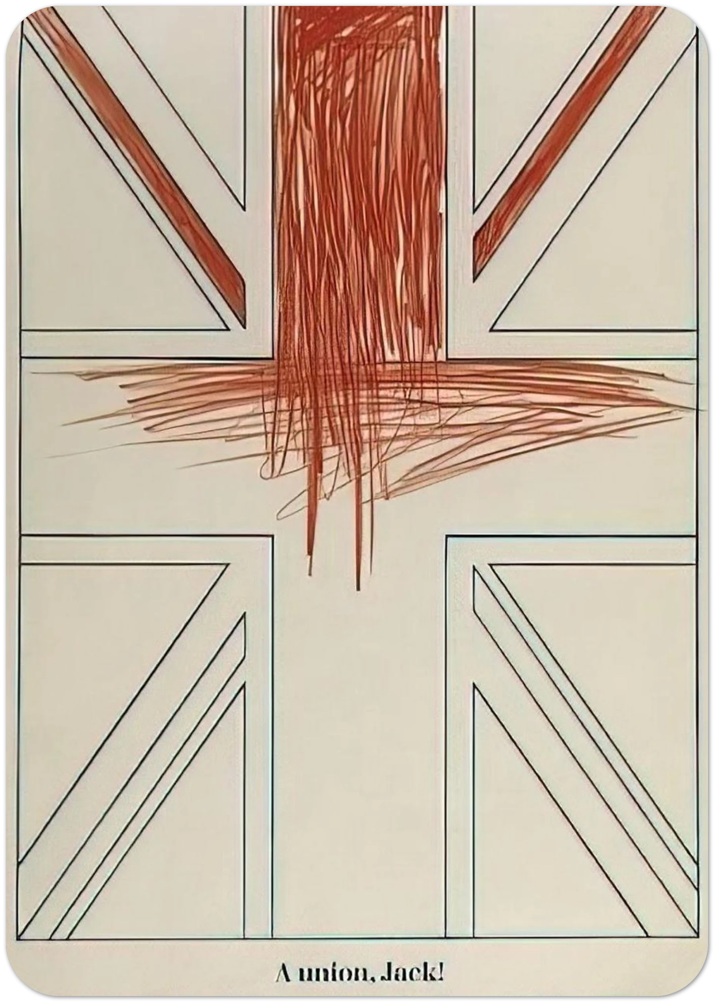 A union, Jack! Young Commonwealth Artists - 1962 By Billy Apple Pack of 10 Post Cards | Billy Apple Post Cards | A6 (10.5 x 14.8 cm) - 4.1 x 5.8 inches