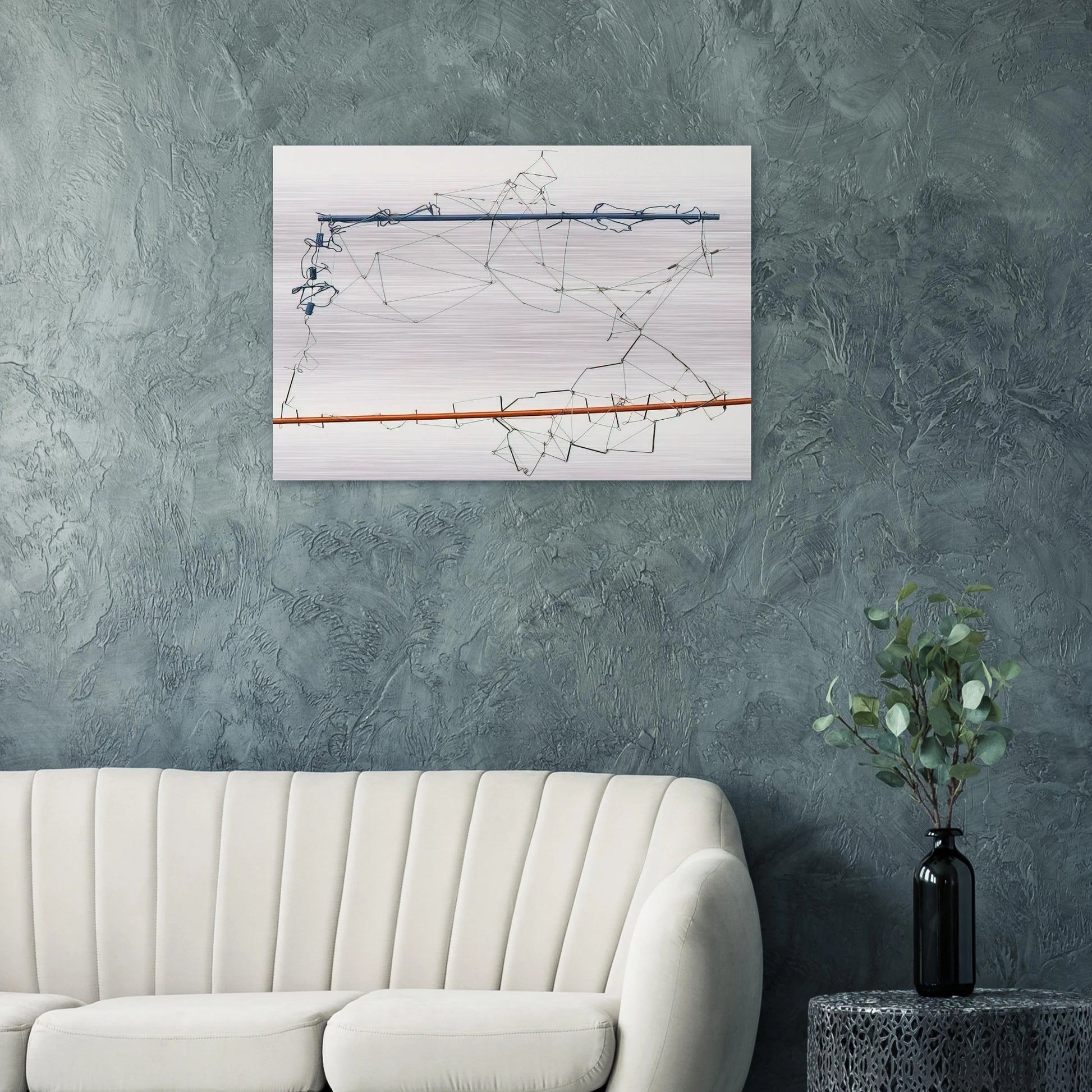 Drawing without Paper 8425 and 8426 - 1984 - Gego Brushed Aluminum Print - 70x100 cm / 28x40 inches | Gego Aluminum Print | Gego Prints