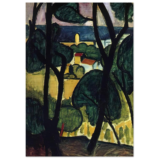 VIEW OF COLLIOURE - Henri Matisse Brushed Aluminum Print - 70x100 cm / 28x40 inches | Henri Matisse Aluminum Print | Henri Matisse Prints
