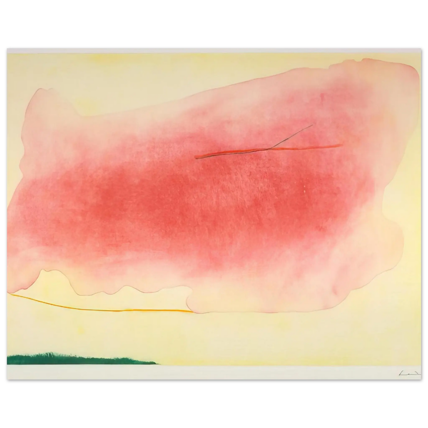 Helen Frankenthaler - Nepenthe - 1972 Wall art - 40x50 cm / 16x20 Inches - Premium Wooden Framed Poster With Fine Art Paper - Wood frame