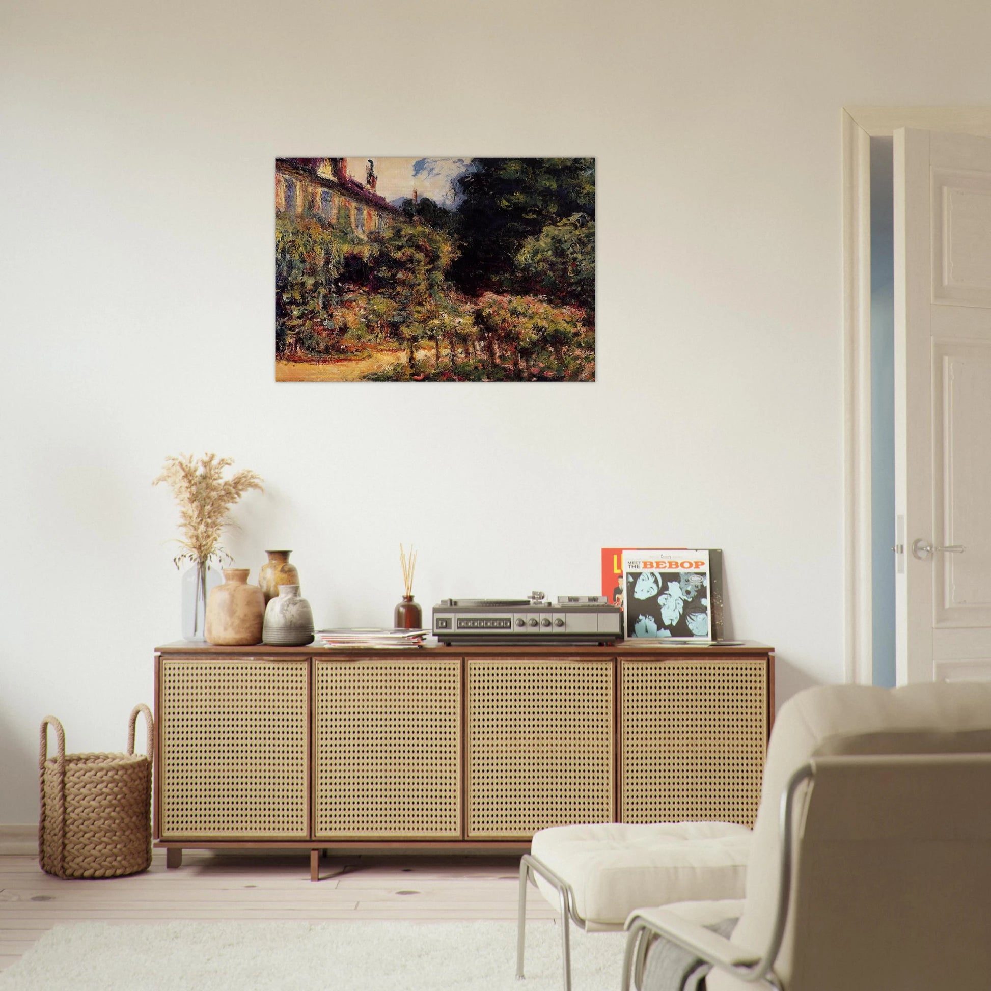 The Artist's House at Giverny - claude monet Brushed Aluminum Print - 70x100 cm / 28x40 inches | claude monet Aluminum Print | claude monet Prints