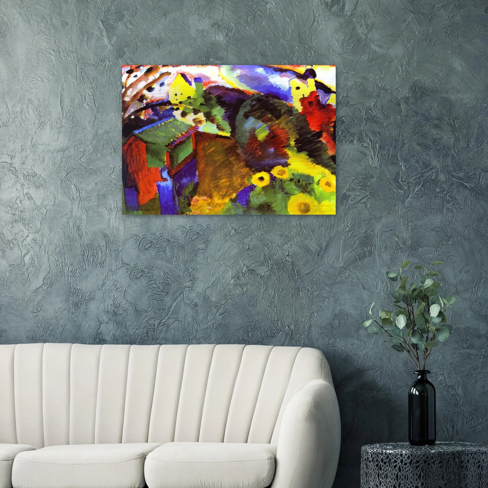 MURNAU GARDEN 1910 - Wassily Kandinsky Brushed Aluminum Print - 70x100 cm / 28x40 inches | Wassily Kandinsky Aluminum Print | Wassily Kandinsky Prints