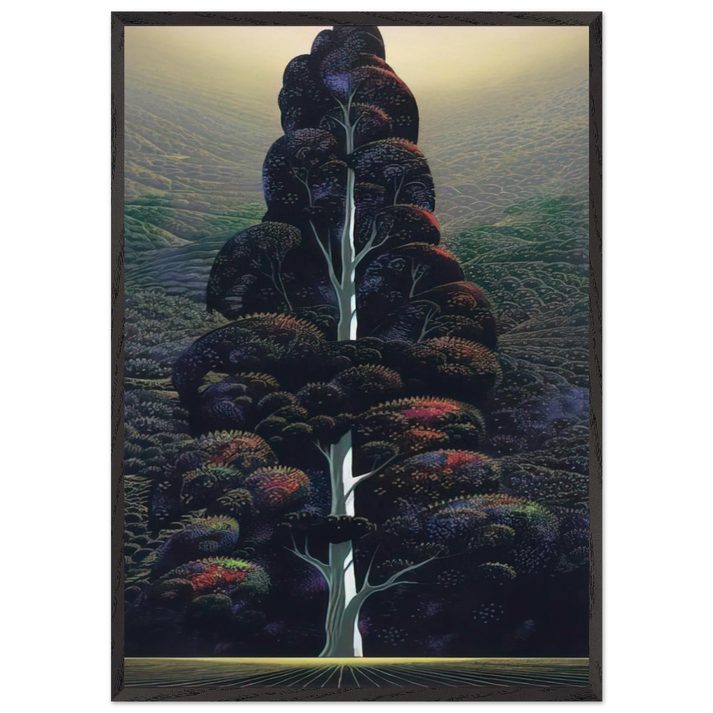 Reaching for the Sky - Eyvind Earle 70x100 cm / 28x40 inches Framed Art Print – Black Wooden Frame
