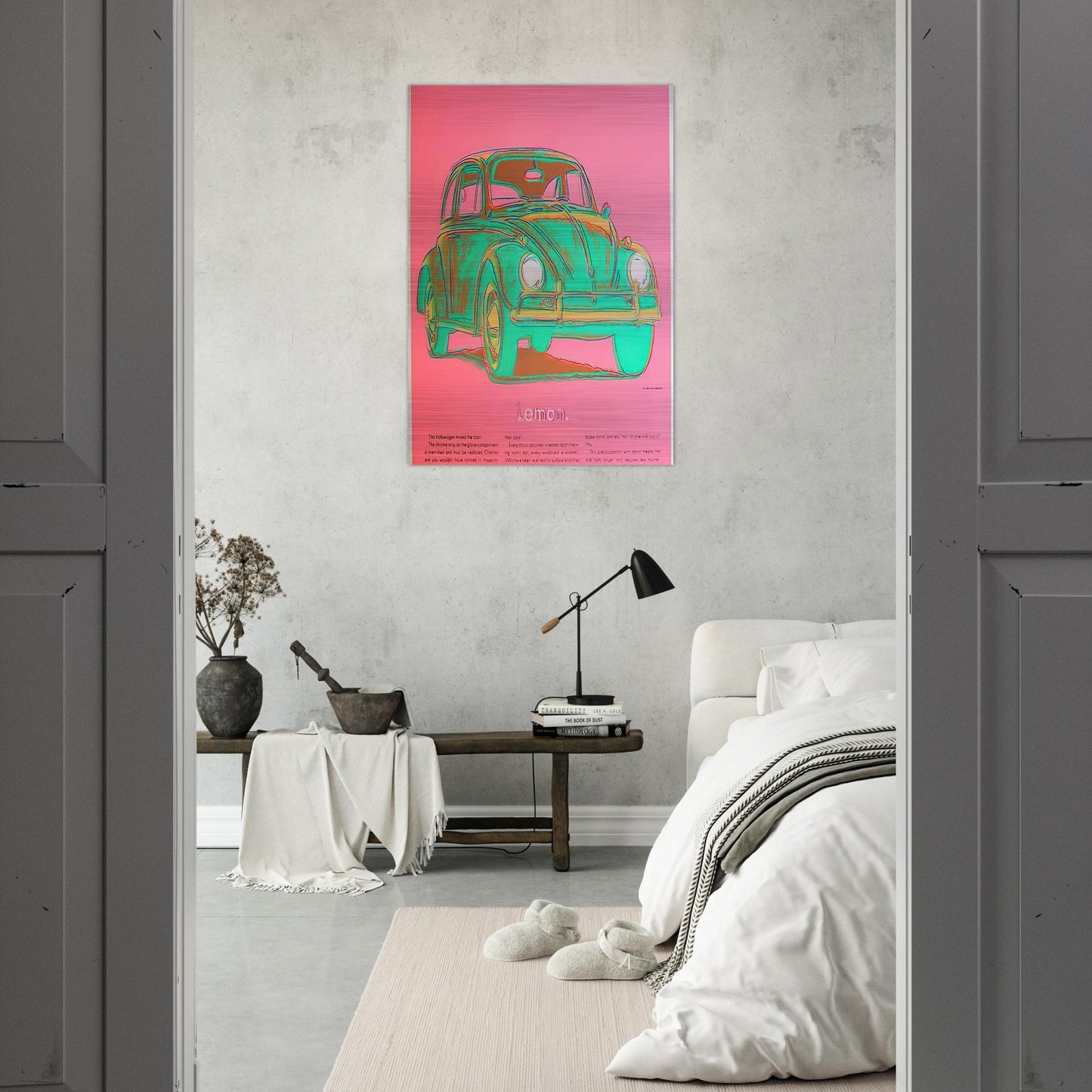 Volkswagen - Andy Warhol Brushed Aluminum Print - 70x100 cm / 28x40 inches | Andy Warhol Aluminum Print | Andy Warhol Prints