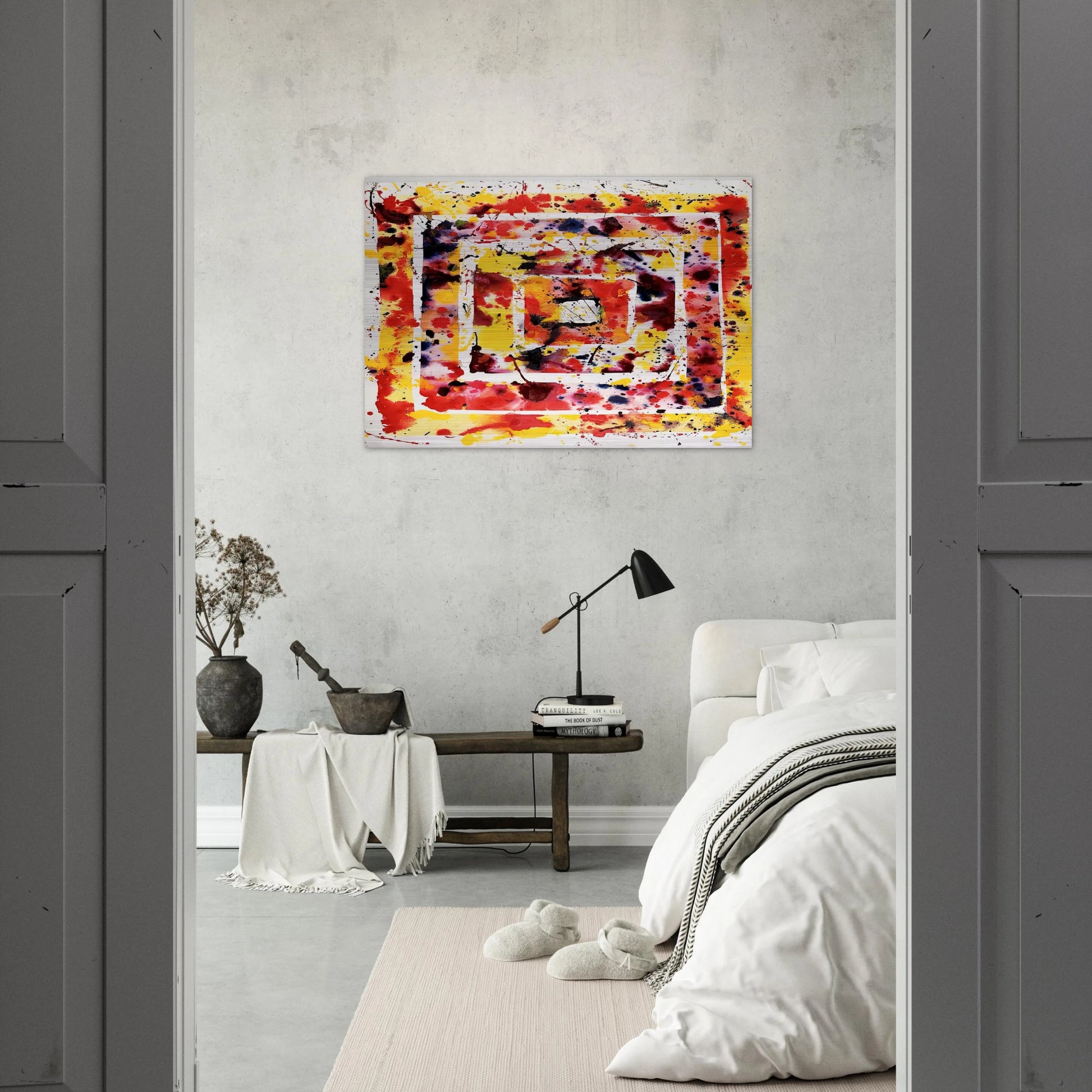 Untitled Mandala - Sam Francis Brushed Aluminum Print - 70x100 cm / 28x40 inches | Sam Francis Aluminum Print | Sam Francis Prints