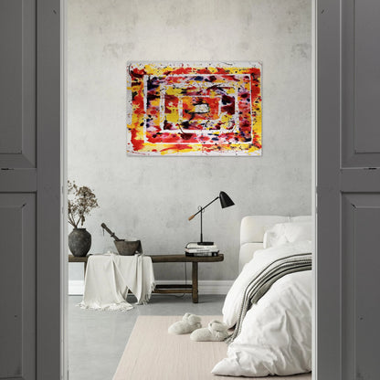 Untitled Mandala - Sam Francis Brushed Aluminum Print - 70x100 cm / 28x40 inches | Sam Francis Aluminum Print | Sam Francis Prints