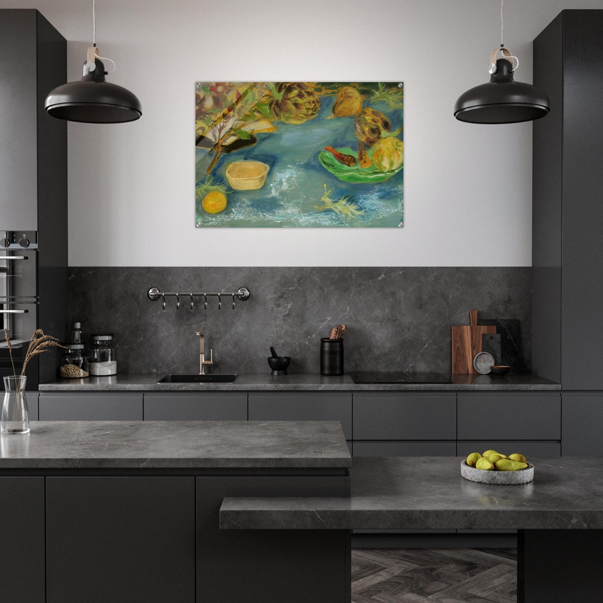 Still life with artichokes - 1956 - Le Pho Acrylic Print - 70x100 cm / 28x40″ inches