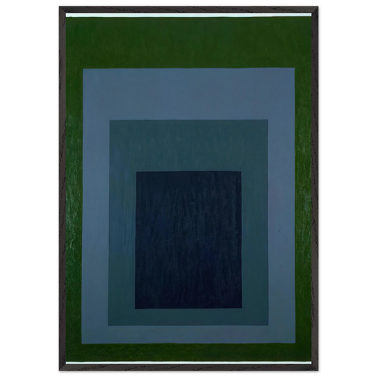 HOMAGE TO THE SQUARE 1966 - Josef Albers 70x100 cm / 28x40 inches Framed Art Print – Black Wooden Frame