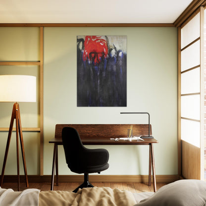Untitled Columns of Fire - 1956 - Theodoros Stamos Brushed Aluminum Print - 70x100 cm / 28x40 inches | Theodoros Stamos Aluminum Print | Theodoros Stamos Prints