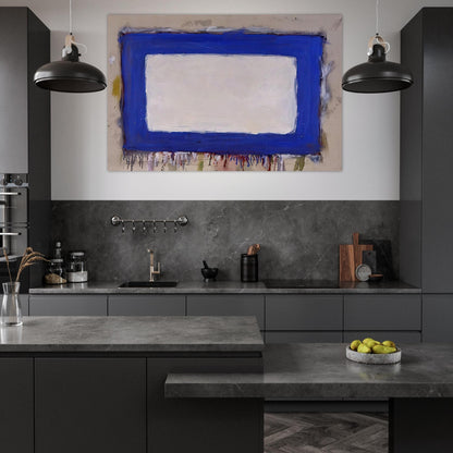 Blue Rectangle II - 1958 - Gene Davis Art Prints - 100x150 cm / 40x60″ inches | Gene Davis Poster | Gene Davis Prints