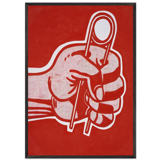 THE GRIP 1962 - Roy Lichtenstein 70x100 cm / 28x40 inches Framed Art Print – Black Wooden Frame