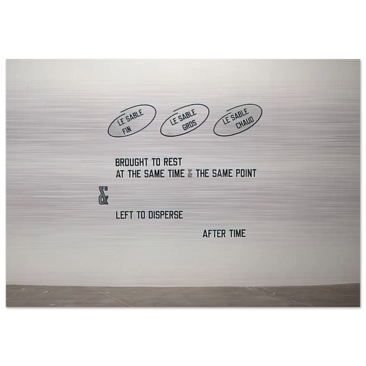 Le sable fin... - 2008 - Lawrence Weiner Brushed Aluminum Print - 70x100 cm / 28x40 inches | Lawrence Weiner Aluminum Print | Lawrence Weiner Prints