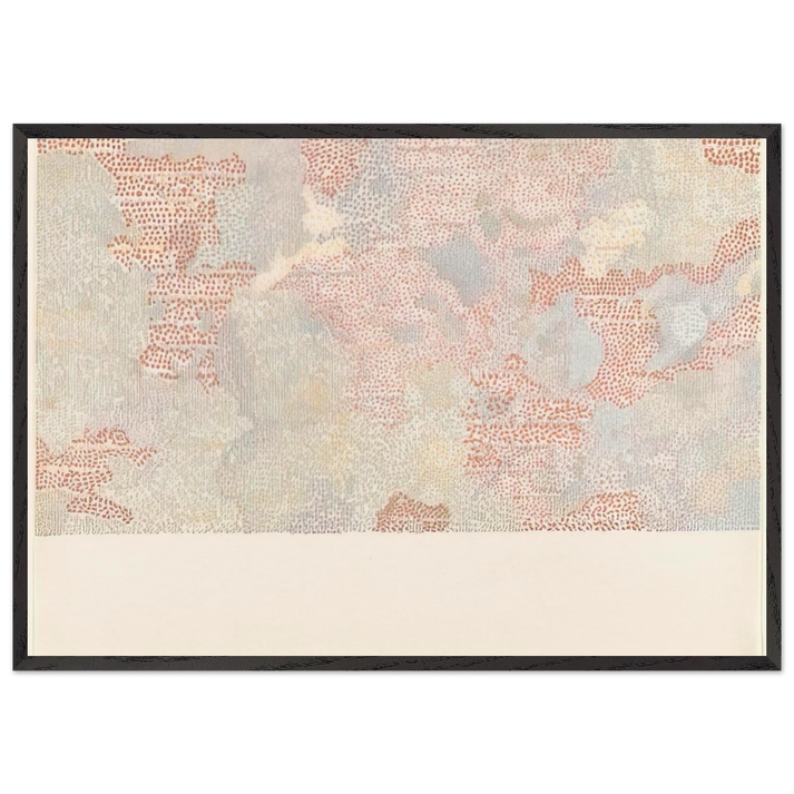 Maskelyne DA Region of the Moon from the series Lunar Maps - 1972 - Nancy Graves 70x100 cm / 28x40 inches Framed Art Print – Black Wooden Frame