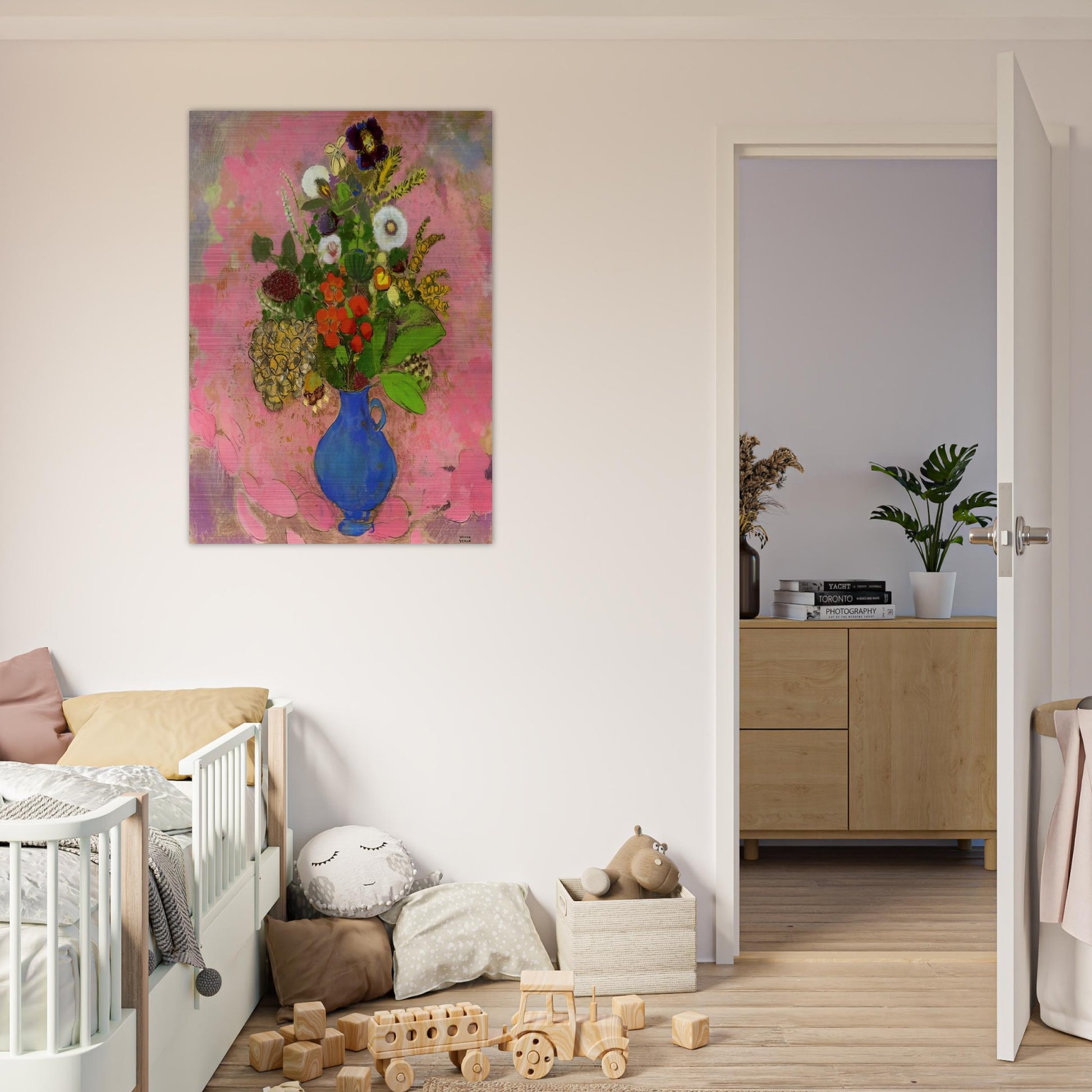 FLOWERS 1905 - Odilon Redon Brushed Aluminum Print - 70x100 cm / 28x40 inches | Odilon Redon Aluminum Print | Odilon Redon Prints