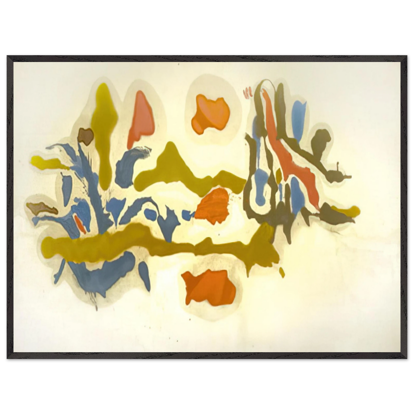Helen Frankenthaler - Seascape with Dunes - 1962 Wall art - 15x20 cm / 6x8 inches - Fine Art Poster-canvas - -