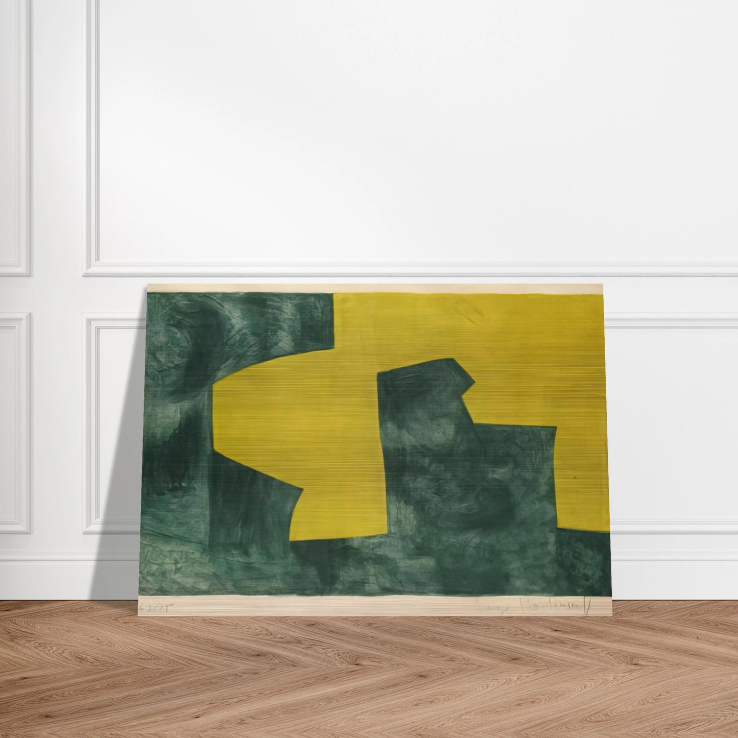 Composition verte et jaune - 1966 - Serge Poliakoff Brushed Aluminum Print - 70x100 cm / 28x40 inches | Serge Poliakoff Aluminum Print | Serge Poliakoff Prints