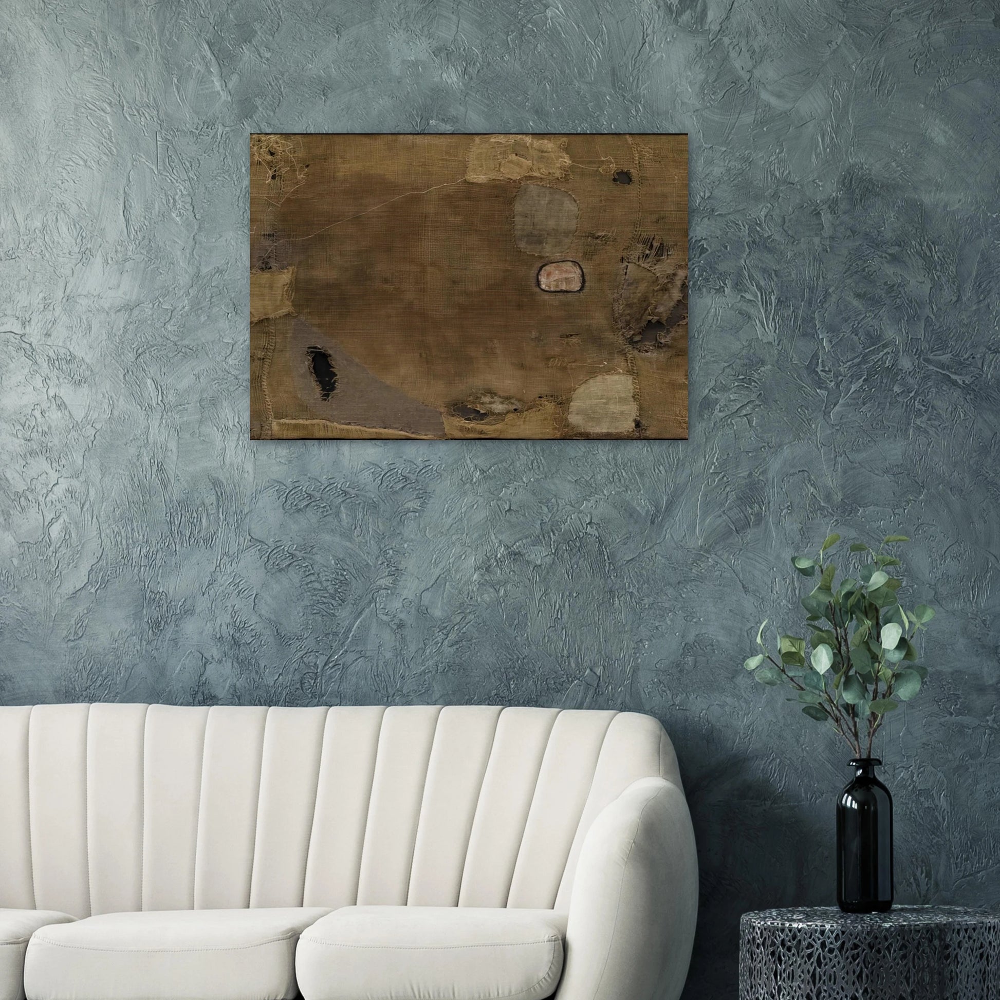 Sackcloth - 1953 - Alberto Burri Brushed Aluminum Print - 70x100 cm / 28x40 inches | Alberto Burri Aluminum Print | Alberto Burri Prints