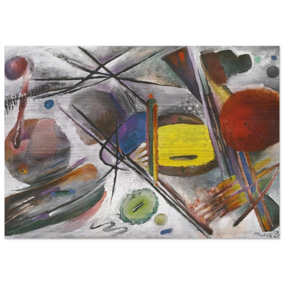 UNTITLED 1919 - Rudolf Bauer Brushed Aluminum Print - 70x100 cm / 28x40 inches | Rudolf Bauer Aluminum Print | Rudolf Bauer Prints