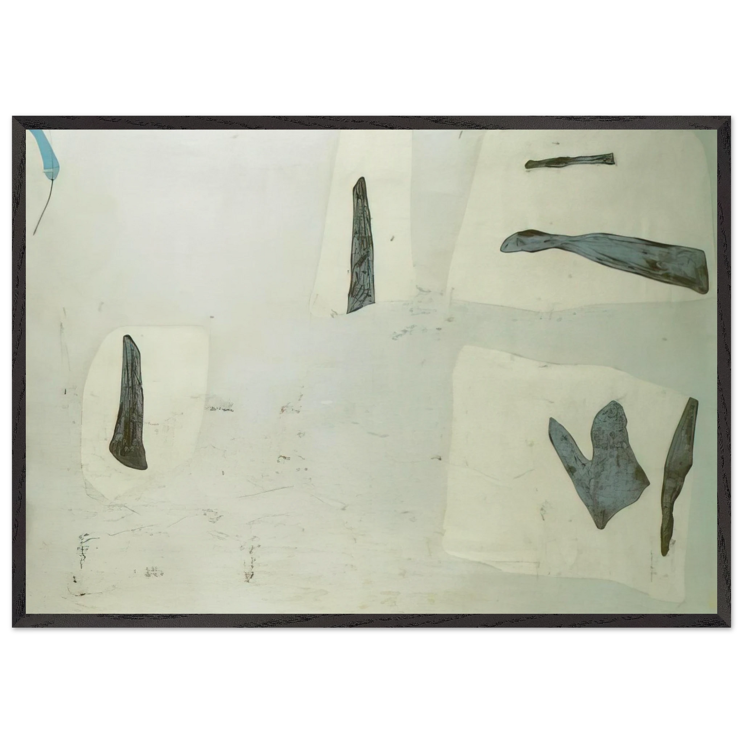 Abstract Composition N7 - Salvador Dali 70x100 cm / 28x40 inches Framed Art Print – Black Wooden Frame