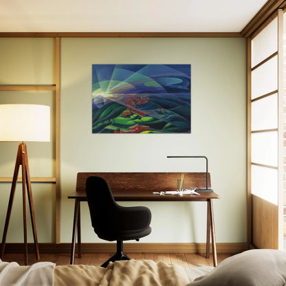Aurora Volando - 1933 - Gerardo Dottori Brushed Aluminum Print - 70x100 cm / 28x40 inches | Gerardo Dottori Aluminum Print | Gerardo Dottori Prints