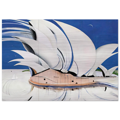 Opera House - 1982 - Brett Whiteley Brushed Aluminum Print - 70x100 cm / 28x40 inches | Brett Whiteley Aluminum Print | Brett Whiteley Prints