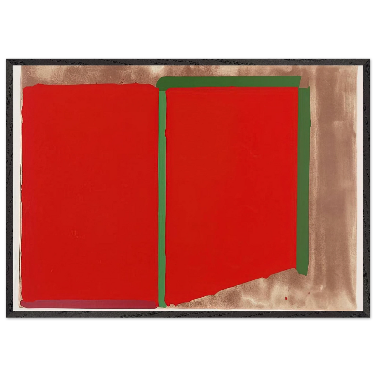 Reds Greens - 1969 - John Hoyland 70x100 cm / 28x40 inches Framed Art Print – Black Wooden Frame