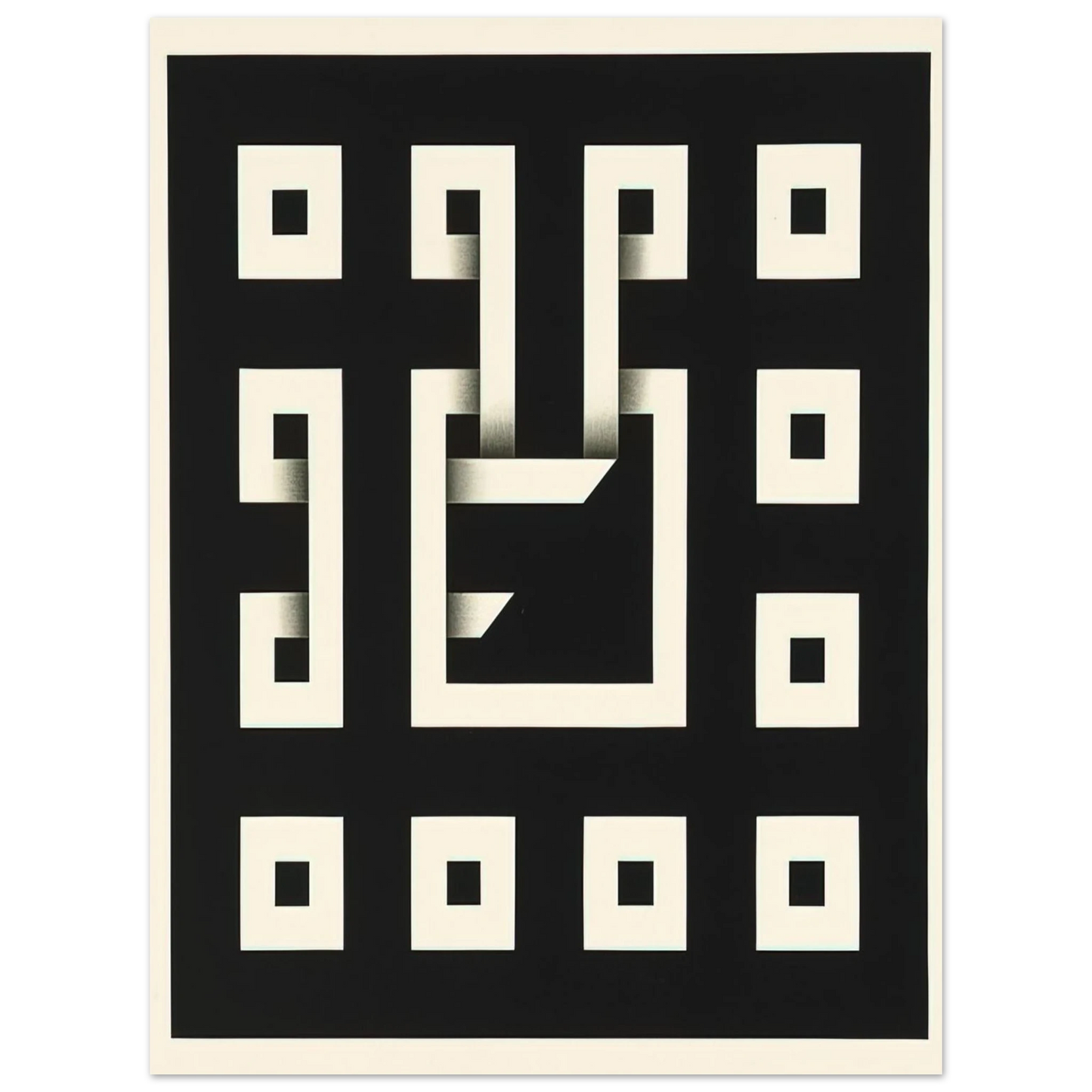 Omar Rayo - Clandestine Game XI - 1968  75x100 cm / 30x40inches Fine Art Poster
