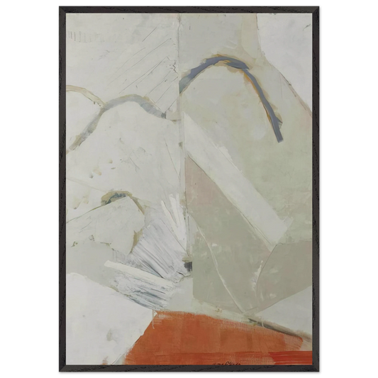 Untitled - 1960 N11 - Kenzo Okada 70x100 cm / 28x40 inches Framed Art Print – Black Wooden Frame