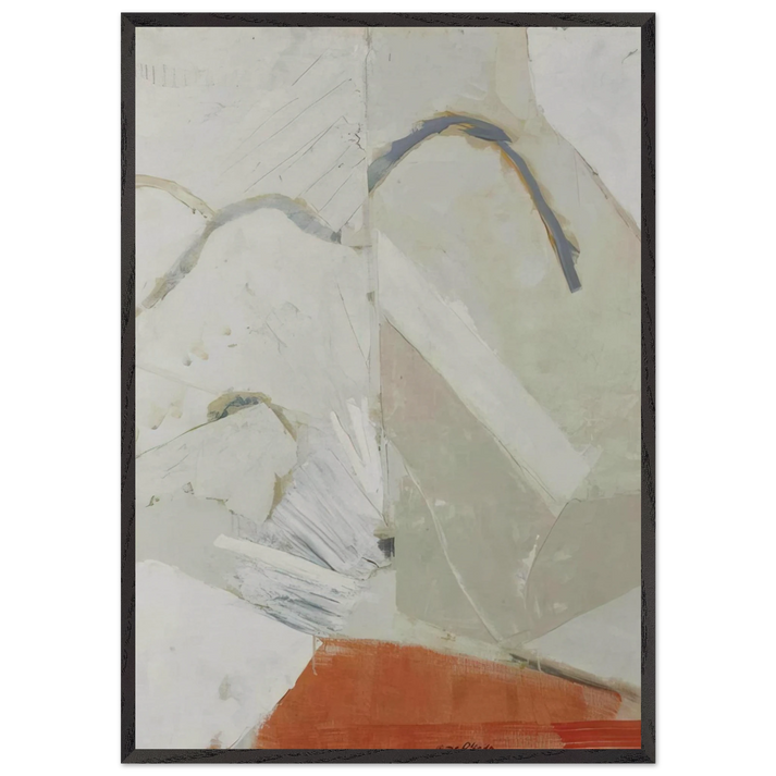 Untitled - 1960 N11 - Kenzo Okada 70x100 cm / 28x40 inches Framed Art Print – Black Wooden Frame