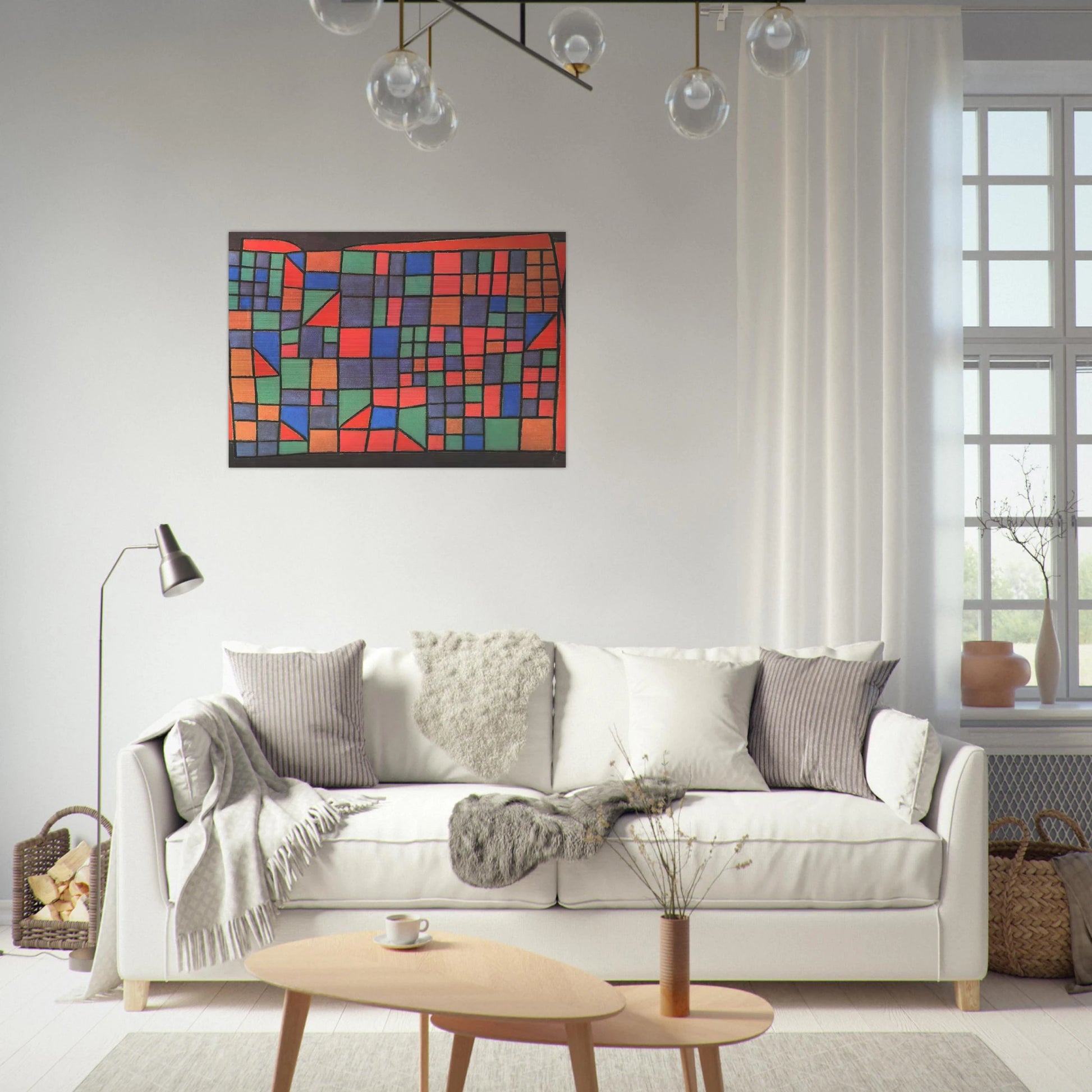 GLASS FACADE 1940 - Paul Klee Brushed Aluminum Print - 70x100 cm / 28x40 inches | Paul Klee Aluminum Print | Paul Klee Prints