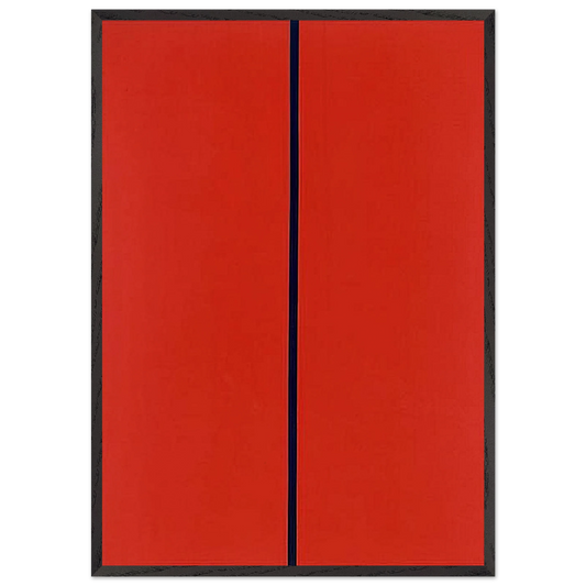 Whos Afraid of Red Yellow and Blue II - Barnett Newman 70x100 cm / 28x40 inches Framed Art Print – Black Wooden Frame