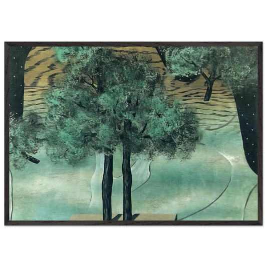 THE CULTIVATION OF IDEAS 1927 - Rene Magritte 70x100 cm / 28x40 inches Framed Art Print – Black Wooden Frame