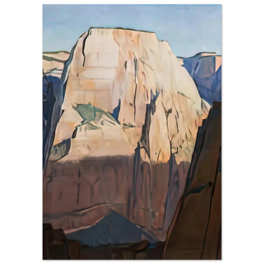 Maynard Dixon - GREAT WHITE THRONE ZION CANYON UTAH 1933 Wall art - 13x18 cm / 5x7 inches - Fine Art Poster-canvas - -
